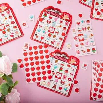 JOYIN 30 Players Bingo Cards (5x5) for Kids School Classroom Exchange Gift Rewards, Fun Party Games, Indoor Family Activities