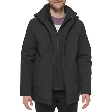 Calvin Klein Men's Water and Wind Resistant Hooded Coat for Fall and Winter