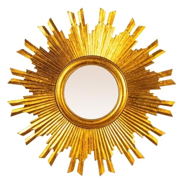Creative Co-Op Gold Sunburst Mirror