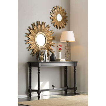 Creative Co-Op Gold Sunburst Mirror