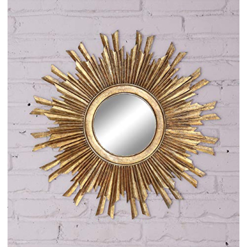Creative Co-Op Gold Sunburst Mirror