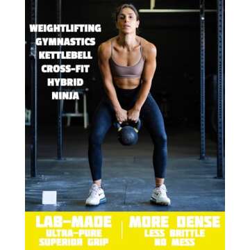 8oz Gym Chalk Mega Block - Lasts 2X Longer Made in The USA - for Powerlifting, Weightlifting, Cross Fit