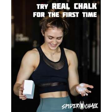 8oz Gym Chalk Mega Block - Lasts 2X Longer Made in The USA - for Powerlifting, Weightlifting, Cross Fit