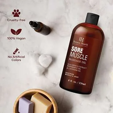 BOTANIC HEARTH Sore Muscle Massage Oil for Pain Relief