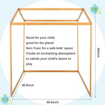 Sonwyoung Wooden Playhouse for Kids Indoor Outdoor Montessori Wooden and Waldorf Style Fort Playhous...