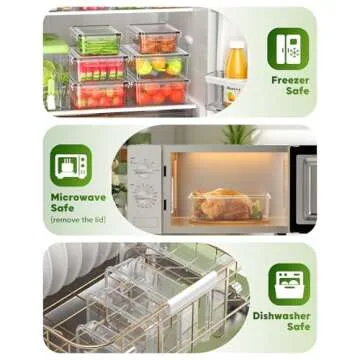 KEMETHY 60 PCS Food Storage Containers Set - BPA-Free & Leak-Proof