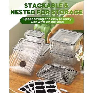 KEMETHY 60 PCS Food Storage Containers Set - BPA-Free & Leak-Proof