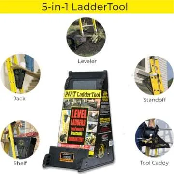 USA Made Original PiViT® LadderTool: Multi-Use Ladder Leveling Tool by ProVisionTools, Inc.™ Recognized Safety Record Spanning 27 Years.