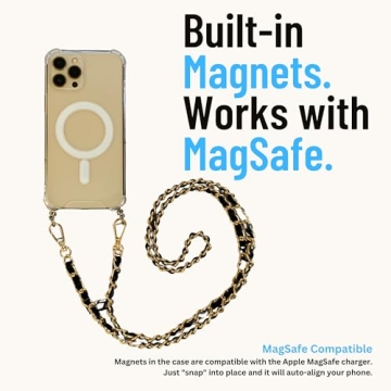 Stylish MagSafe Clear Case + Luxury Chain for iPhone 15