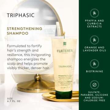 Rene Furterer Triphasic Thickening Shampoo for Thinning Hair - Scalp Nutrition 6.7 fl oz