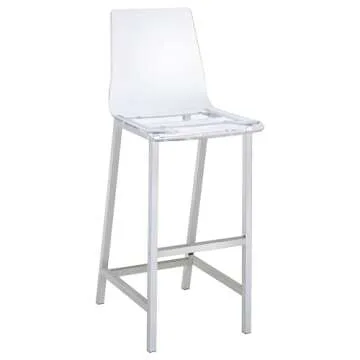 Coaster Home Furnishings Chrome Bar Stools Clear Acrylic