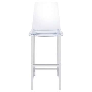 Coaster Home Furnishings Chrome Bar Stools Clear Acrylic