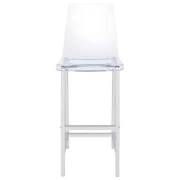 Coaster Home Furnishings Chrome Bar Stools Clear Acrylic