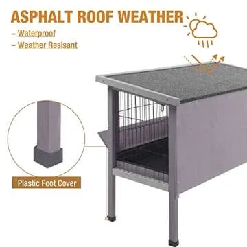 Rabbit Hutch Indoor Cage with Pull Out Tray and Metal Wire