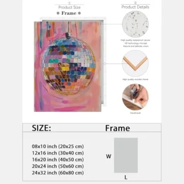 Trendy Disco Ball Painting Poster for Home Decor