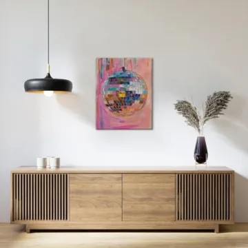 Trendy Disco Ball Painting Poster for Home Decor