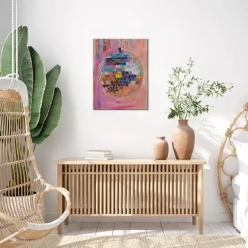 Trendy Disco Ball Painting Poster for Home Decor