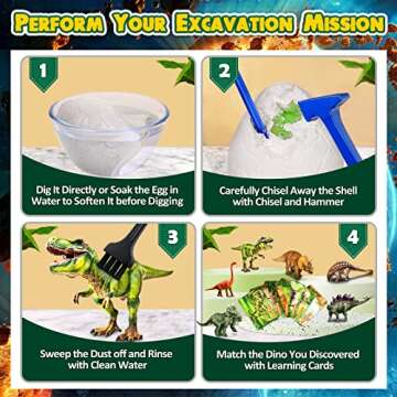 Light-Up Dinosaur Terrarium Kit for Kids and Dino Egg Dig Kit, Kids Birthday Gifts for Kids, Dinosaur Toys for Kids Ages 3-12, Kids Science Kits, Craft Kits and Creative Gifts for Kids 4 5 6 7 8 9 10