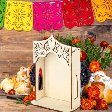 Qunclay Large Dia De Los Muertos Altar Ofrenda Box