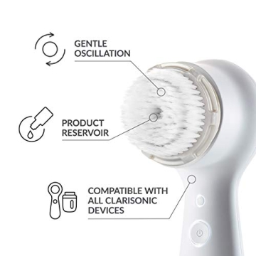 Clarisonic Luxe Cashmere Facial Cleansing Brush Head Replacement | Hydrating Face Brush for Dry, Dehydrated Skin| Suitable for Sensitive Skin