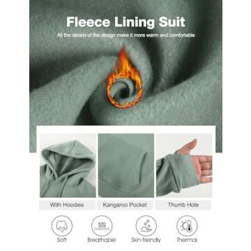 Flygo Womens Fleece 2 Piece Outfits Sweatsuit Crop Pullover Sweatshirt Joggers Pants Tracksuit Set(BeanGreen-M)