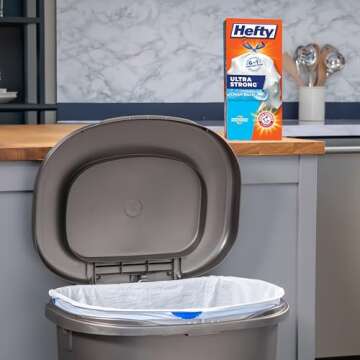 Hefty Ultra Strong 13 Gallon Trash Bags - Tough, Odor-Controlled, and Convenient