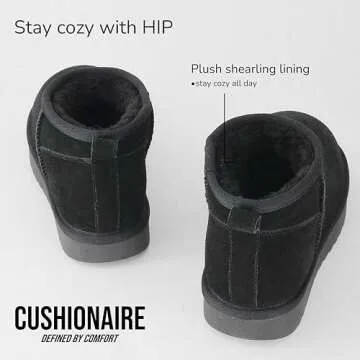 CUSHIONAIRE Women's Hip 2 Genuine Suede Ankle Snow Boots