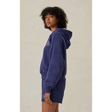 Land Rover Women's Emblem Half-Zip Hoodie - Blue size Small