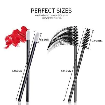 Teenitor Mascara Wands, Disposable Mascara Wand 200pcs, Lip Applicators Disposable Mascara Makeup Ap...