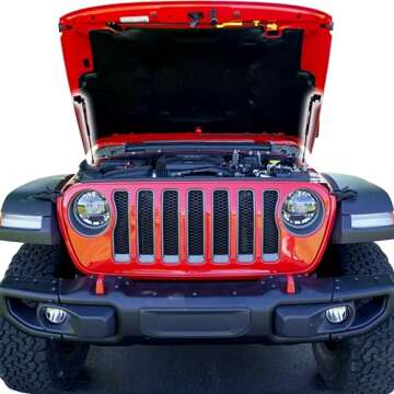 Redline Tuning 21-20003-02 Hood QuickLIFT Plus Compatible with Jeep Wrangler JL 2018+ & Compatible with Jeep Gladiator JT 2020+ (Bolt-in System - All Black Components)