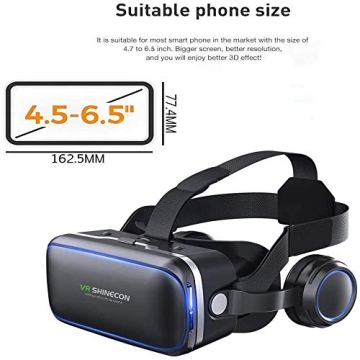 VR SHINECON HD 3D VR Headset Remote Control iOS Android