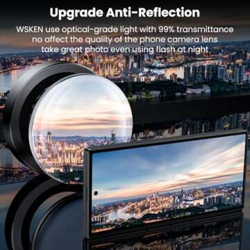 WSKEN for Z Fold 7 Camera Lens Protector Case Cover - Ultra HD Anti-Reflective Tempered Metal Glass ...