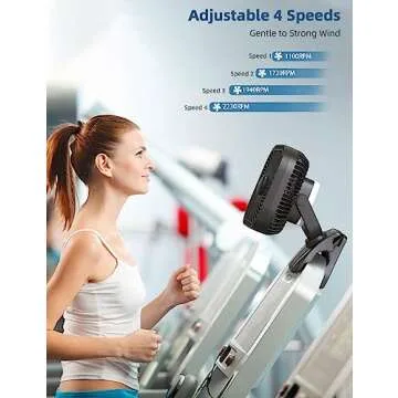 SLENPET Portable Clip Fan, Rechargeable, 78hrs Battery