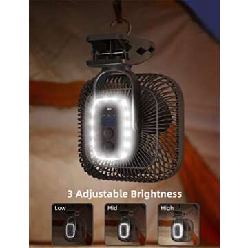 SLENPET Portable Clip Fan, Rechargeable, 78hrs Battery