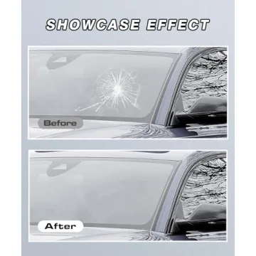 Windshield Crack Repair Kit, Windshield Repair Kit For Chips And Cracks, Rock Chip Repair Kit Windshield, Glass Repair Kit Windshield,For Auto Glass Repair, With Curing Device, More Rigid (2pcs)