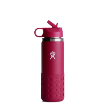 Hydro Flask 20 oz Kids Wide Mouth Straw Lid and Boot Snapper ,Pink