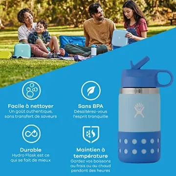 Stylish Hydro Flask 20 oz Kids Water Bottle for School