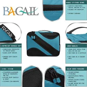 BAGAIL 6 Set Packing Cubes for Organized Travel