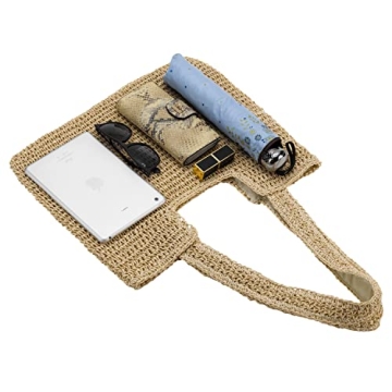 Finnhomy Handmade Straw Beach Bag for Summer Adventures