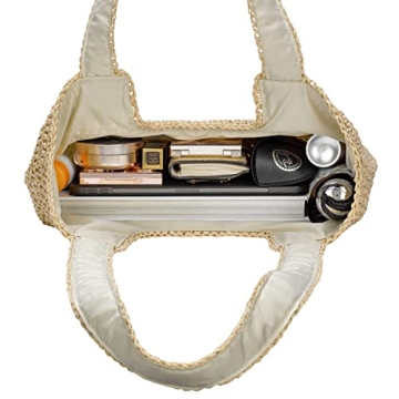 Finnhomy Handmade Straw Beach Bag for Summer Adventures