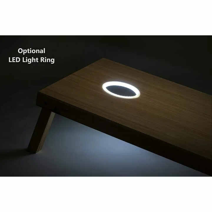 Rustic American Flag Cornhole Boards Set with Bags