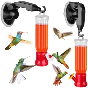 ORIENTOOLS Hummingbird Feeder with Window Hanger - 2pcs for Nature Lovers