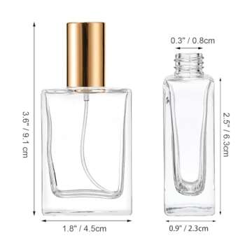Foraineam 12 Pack 1 oz / 30ml Clear Glass Perfume Bottle, Refillable Empty Fine Mist Atomizer Spray ...