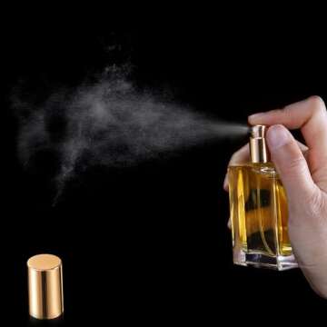 Foraineam 12 Pack 1 oz / 30ml Clear Glass Perfume Bottle, Refillable Empty Fine Mist Atomizer Spray Bottles, Portable Square Atomizer Bottles for Fragrance, Lotion, Essential Oil