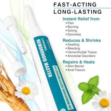 Ebanel Hemorrhoid Treatment Ointment with Lidocaine - Pain Relief