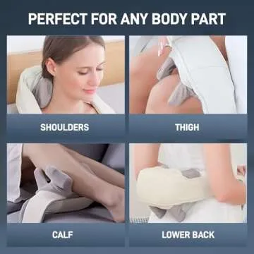 BackPlus Platinum Cordless Neck Massager – Deep Tissue Shiatsu Massage with Heat – Deep Kneading Stress Relief for Back Pain