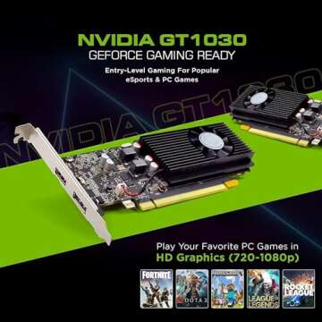 HP 800 G2 RGB Gaming PC Desktop – Intel Core i5 6th Gen, 16GB DDR4 Ram, 512GB SSD, NVIDIA GeForce GT 1030 2GB DDR5, New 24 Inch Monitor, Windows 10 Pro – Computer Tower for PC Gamer (Renewed)