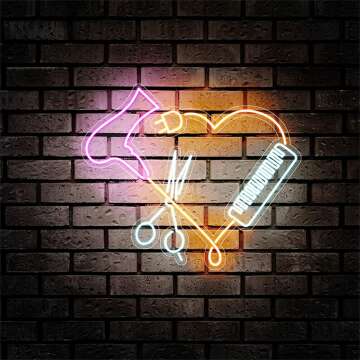 Hair Dresser Neon Signs - LED Wall Decor for Salons