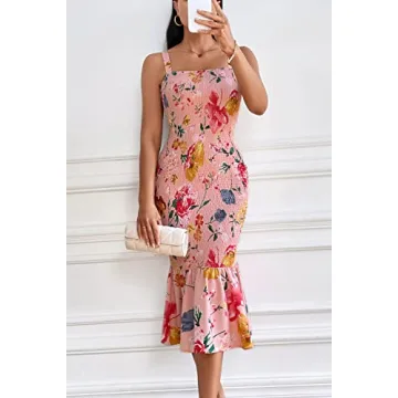 PRETTYGARDEN Floral Midi Dress - Stylish & Comfortable
