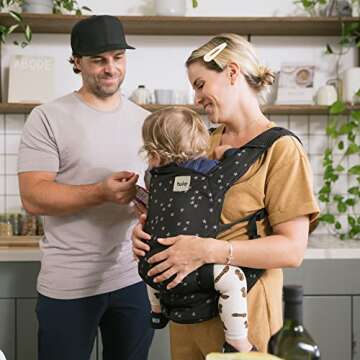 Baby Tula Lite Compact Baby Carrier, Ultra Compact and Lightweight, Travel, Convenient Carry Pouch, Ergonomic and Multiple Posisitions for 12-30 pounds, Discover